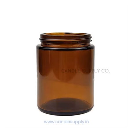 Empty Clear Amber Glass Jar for Candles - Candle Supply Co.