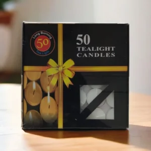 50 Unscented Tealight Candles Pack